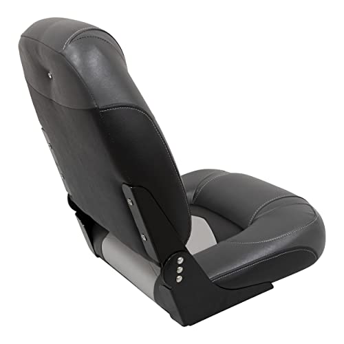 3304-860 Wise Pro-Angler Series High Back Boat Seat Charcoal/Black/Marble Grey
