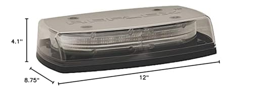 Mini Emergency Amber/Blue LED Light Bar, 11"