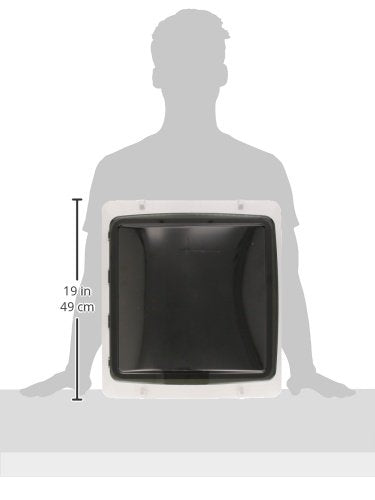 Maxxfan Plus MAXXAIR High Powered 10-Speed RV Intake and Exhaust Fan - Manual or Remote Control Electric Opening, Easy Ceiling Controls, Rain Sensor with Automatic Lid Closure, Smoke (00-04500K)