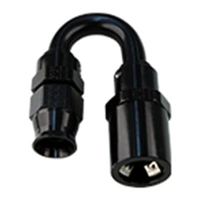 Fragola Performance Systems #6 Real Street X 180 Degree, 3/8 Efi Quick Disconnect Hose End, 681806B-6QD Black