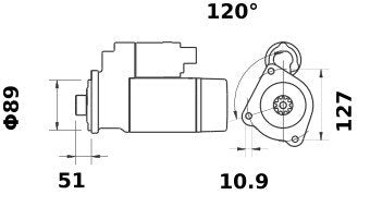 Starter Mahle - MS63