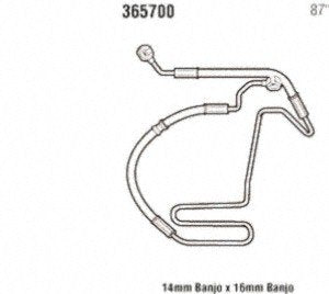 Power Steering Gates 365700 Hose Assembly Pressure Line