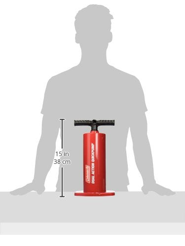 Coleman Dual-Action QuickPump Air Pump, High-Pressure Pump Inflates to 9 PSI, Includes 3 Valve Adapters & Extension Hose for Quick Inflation & Deflation