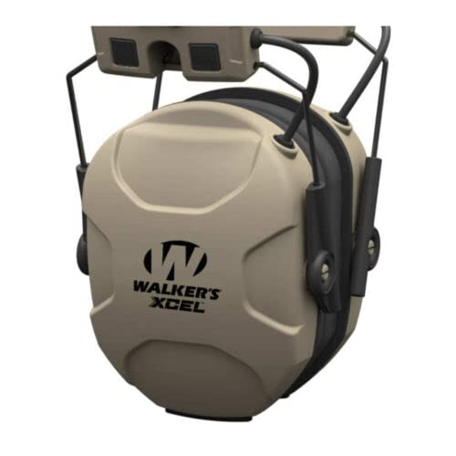WALKER'S XCEL 100 Digital Electronic Muff W/Voice Clarity, 4 Listening Modes, Advanced Circuit, Beige (GWP-XSEM)