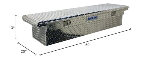 Crown Series Better Built Low Profile Crossover Tool Box L 69 in. x W 20 in. x H 13 in. Brite Aluminum Single Lid