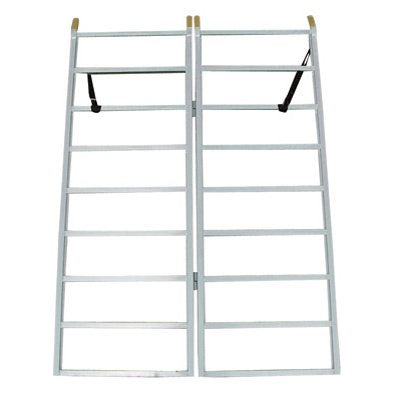 Bi-Fold Great Day Wide Loading Ramp - 48x69, 1250-lbs. 7in Rung, Black, LL48697