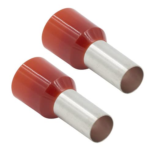 2 Ga Install Bay Red Ferrules - Package of 100
