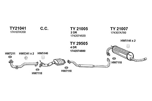 Exhaust Ansa Muffler TY21007