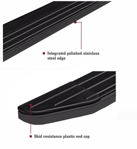Peerless Black Horse Running Boards Black Compatible with 2024-2026 Toyota Tacoma-PR-T869BK