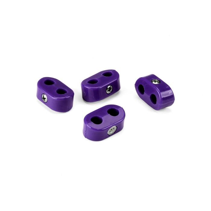 Double Place T-CLAMP, 7/16"-7/16", 4 Pieces, Purple