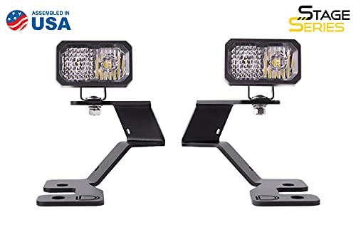 Diode Dynamics Stage Series DD7144 2in LED Ditch Light Kit for 2021 Ford Bronco Sport, Pro White Combo