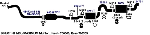 Exhaust Muffler AP Exhaust Products 700085