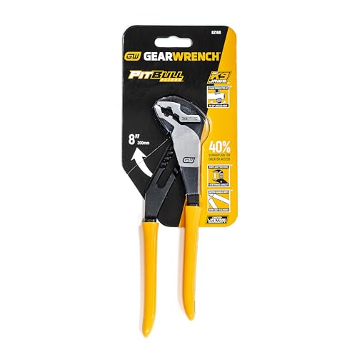 V-Jaw GEARWRENCH Dipped Handle Tongue and Groove Plier, 8" Size
