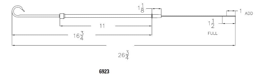Chrome Plated Mr. Gasket 6923 Oil Dipstick