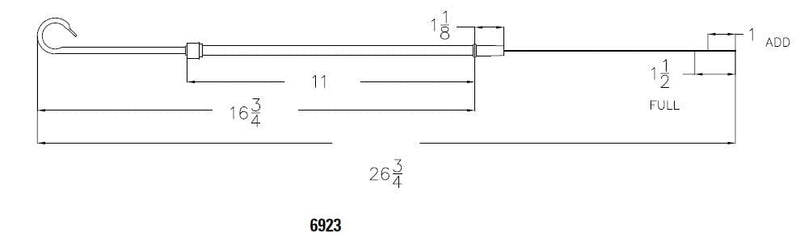 Chrome Plated Mr. Gasket 6923 Oil Dipstick