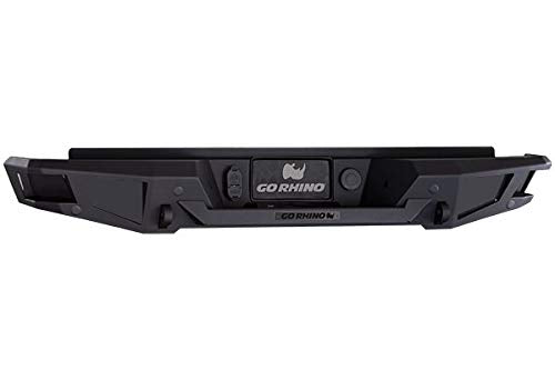 BR20 Go Rhino Rear Bumper | Mild Steel, Textured Black | 28219T | Fits 2010 - 2018 Ram 2500, 3500
