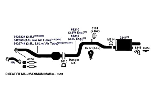 Exhaust Muffler AP Exhaust Products 3241