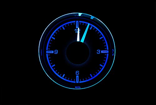 Dakota Digital 2 1/16" HDX Style Clock, Black Face - Universal Compatible with Most Vehicles