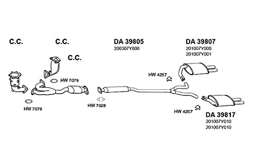 DA39817 Ansa - Driver Side Exhaust Muffler