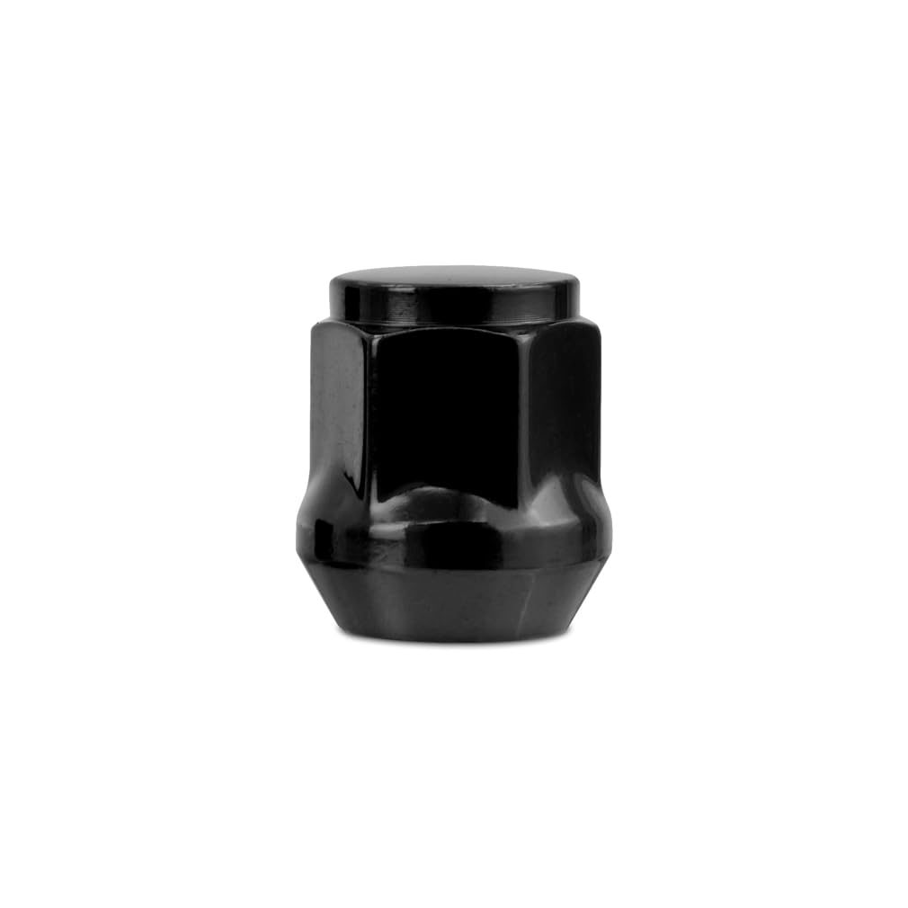 M14x1.5 Mishimoto Steel Lug Nuts, Acorn Seat, 32pc Set, Black