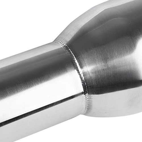 2.5" Inlet Spec-D Tuning 3.875" Outlet Slant Stainless Steel Dual Exhaust Muffler Tip