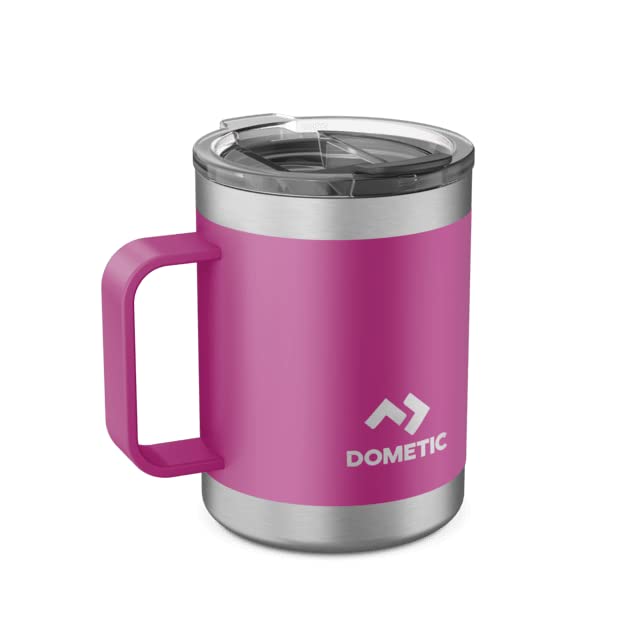 16 oz DOMETIC Double-Wall, Vacuum Insulated, Stainless Steel Thermo Mug with Sip Through Lid, Orchid Flower