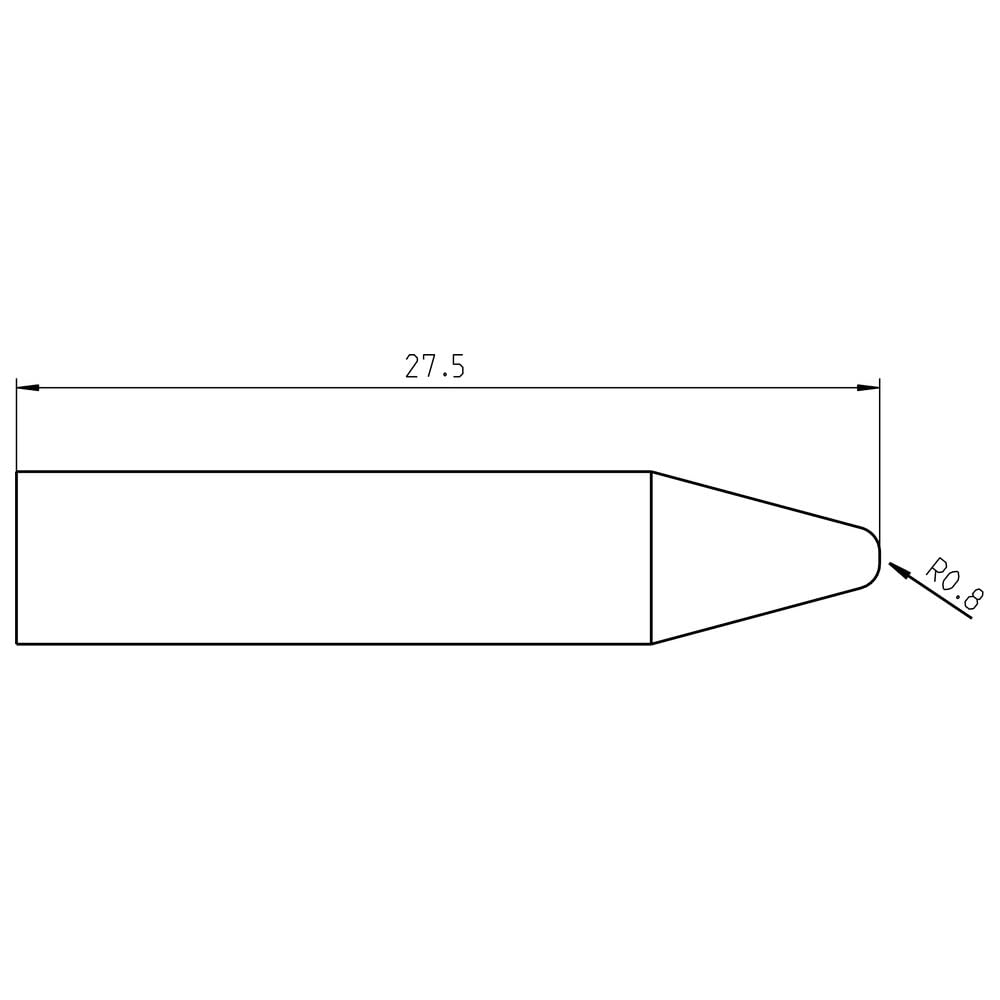 Welding Tool Rtu 016 C Ms Tip Conical 1.6