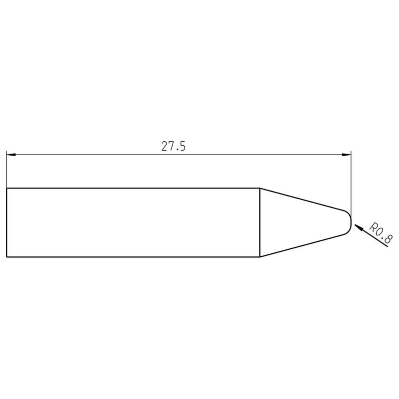 Welding Tool Rtu 016 C Ms Tip Conical 1.6