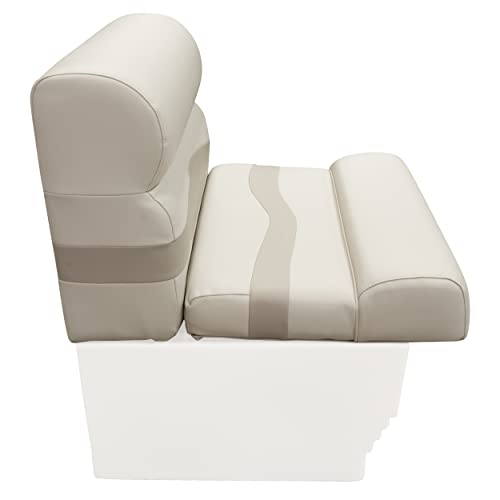 Wise Premier Series BM1143-1066 Pontoon 27" Bench Seat Cushion Set, Stone/Mocha Java/Khaki