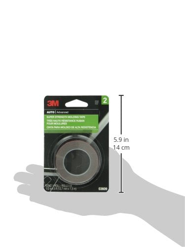 3M Molding Tape Super Strength, 03609, 1/2 in x 5 ft