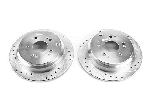 Power Stop Rear JBR990XPR Drilled & Slotted Rotor Pair For Honda Odyssey 2005-2010 [Model Specific]