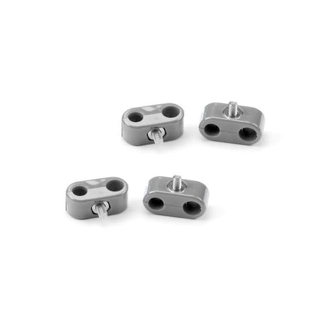 Double Place T-CLAMP, 5/16"-3/8", 4 Pieces, Gray