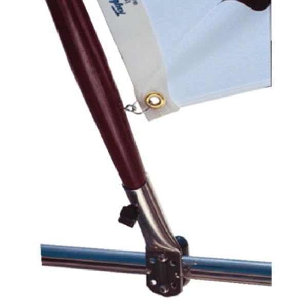 Taylor Made Socket Flag Pole Rail Mount - 3/4" to 7/8" Rails — Perpendicular Mount with Adjustable Angle - Secure Fit - Made in the USA from T304 Stainless-Steel — 2020109097