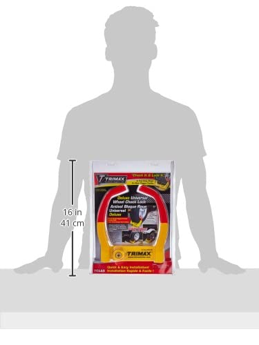 TRIMAX TCL75 - Wheel Lock Trailer - Fits 7"-11.25" Tires - Lock for Trailer, Car, Truck, Boat, ATV, Camper, and More