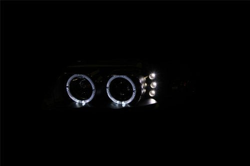 Black AnzoUSA Clear/Amber G2 Dual Projector Headlight for Ford Mustang - (Sold in Pairs)