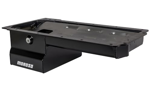Moroso Steel Rear Sump 20161 LS Swap Oil Pan, w/Integral Drainbacks, Road Race Baffle, Fits Dart Gen 3 Next SHP