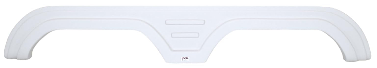Tandem Axle Fender Skirt ICON 12165 for Carriage - Polar White