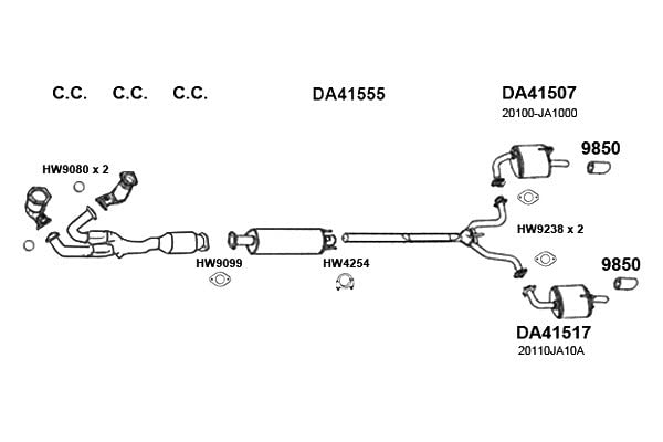 HW9099 Ansa - Exhaust Pipe Flange Gasket