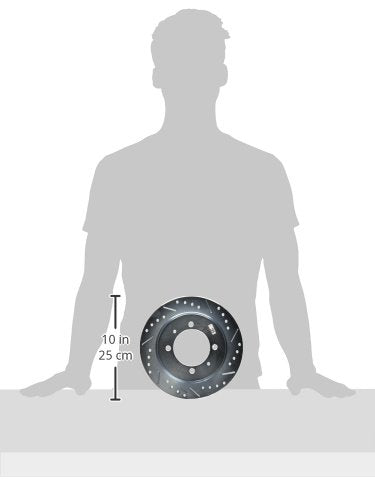 Power Stop Rear EBR645XPR Drilled & Slotted Rotor Pair For Volvo S40 2000-2004, Volvo V40 2000-2004 [Model Specific]