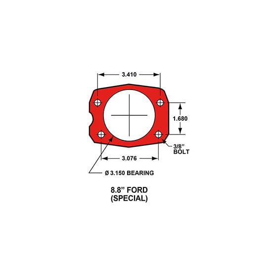 P-Brake Kit FDP-LP 11.00", Drill-Red
