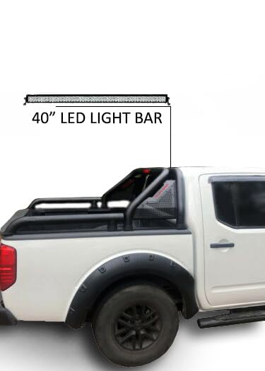 Gladiator Roll Bar Black Horse Modular W/40 in led Light Bar Compatible with 2005-2021 Nissan Frontier-GLRB-05B-KIT