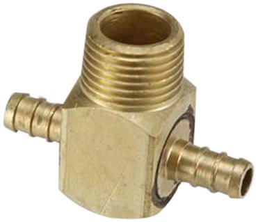 Metal Brass BestPEX Male Tee, 0.375" Size