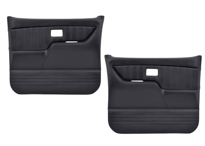 Brothers QDP0080BLUE Custom Sport Door Panels - Black/Blue Stitching - Pair