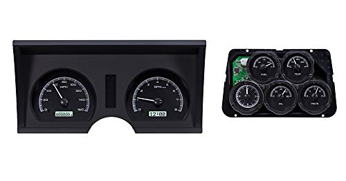 Dakota Digital VHX System Compatible with 1978-82 Chevy Corvette-Analog Clock-Black Alloy Style Face w/White Display