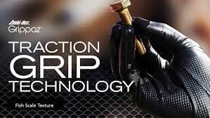 6 Mil PIP Grippaz Skins Disposable Gloves 50-Pack, Fish Scale Grip, Chemical & Oil Resistant, Black, Medium (67-246/M)