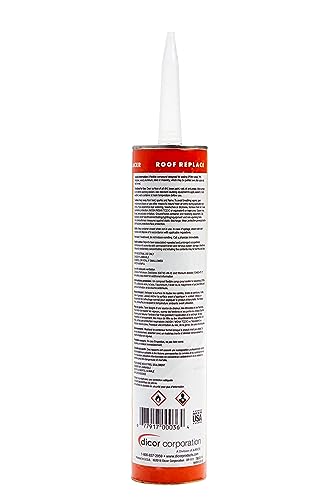 Dicor HAPS-Free 501LSD-1 Self-Leveling Lap Sealant for horizontal surfaces - 10.3 Oz, Dove (Bright White), Secure, Ideal for RV Roofing, Maintenance, Repair, Appliance Application