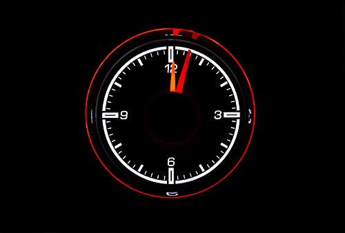 Dakota Digital 2 1/16" HDX Style Clock, Black Face - Universal Compatible with Most Vehicles