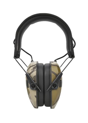 Walker's Razor Slim Ultra Low Profile Compact Design Adjustable Hearing Protection Range Shooting Hunting Electronic Earmuffs, Mossy Oak Bottomlands