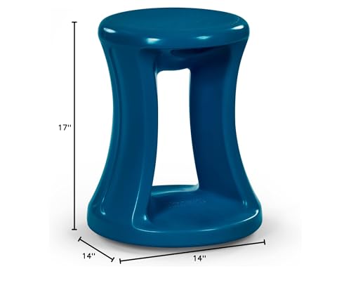 Simplay3 Live Fit American Home Active Balance Chair, 17" Stool for Adults and Teens- Ergonomic Office Desk Chair with Rock, Wobble, Tilt Motion for Learning, Work and Study, Union Blue