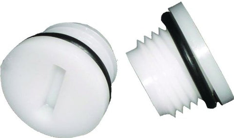 Transom Seadog Drain Plug Only White Pair 5200511